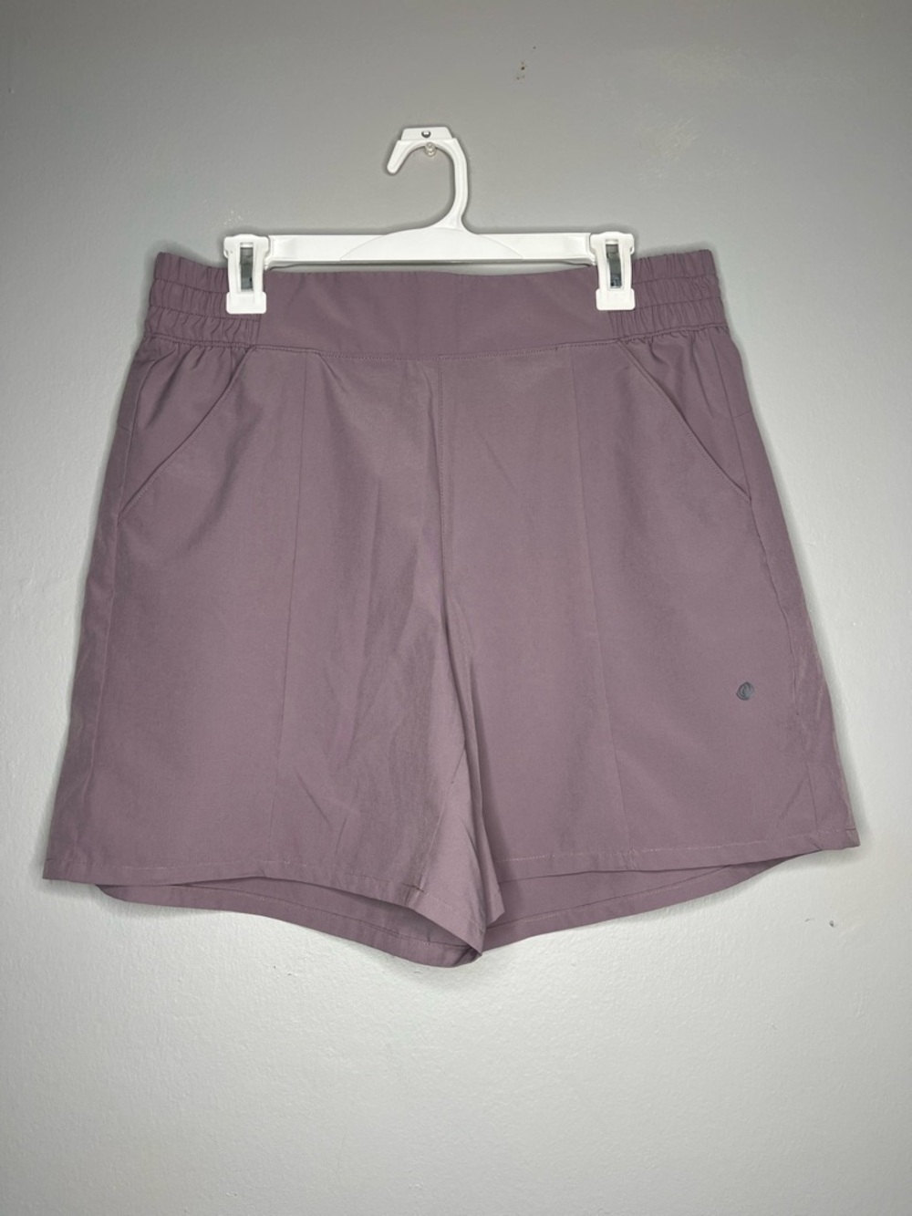 Apana Lavender Purple Athletic Yoga Shorts with Elastic Waistband